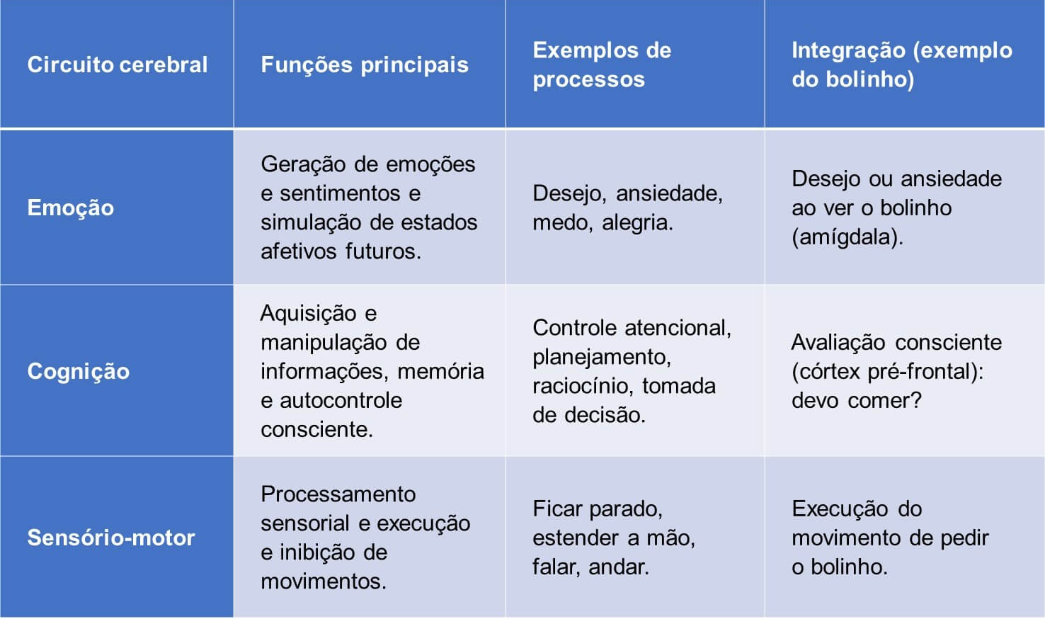 O cérebro e o comportamento